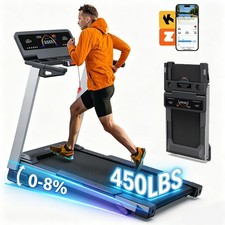 Foldable Treadmill with Incline Treadmill 450lb Capacity Heavy Duty for Home Use picture