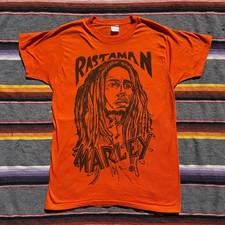 Rare 1980s Bob Marley Rasta Man Vintage Shirt Size XL picture