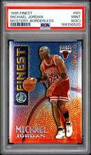 🔥 1995 TOPPS FINEST MICHAEL JORDAN #M1 MYSTERY BORDERLESS MINT PSA 9 (OC) 🔥 picture
