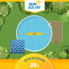 Sun2Solar 1600 Series Round Blue Solar Blanket for Swimming Pools w/ Grommet Kit picture
