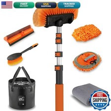 LAANPOLE 16FT Car Wash Kit - Soft Bristle Brush, Mop, Squeegee, Mitt, Wheel picture