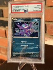 Pokemon Sableye Cosmos #136 PSA 10 136/193 Paldean Fates Promo - Pop. 84 picture