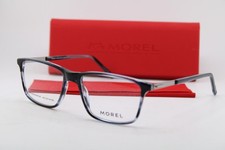 NEW MOREL MOZART 2 SP05 ACETATE BLUE HORN SILVER AUTHENTIC EYEGLASSES 53-16 picture