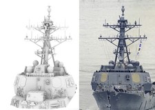 3D 1/700 USS Arleigh Burke Destroyer Superstructure Deck Accessories Unpainted picture