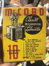 Vintage Rare McCord Mechanical Lubricator Matchbook picture