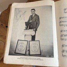 VTG George Jones Autographed Signed Song And Picture Folio 1964 RARE OOAK picture