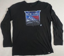 Fanatics New York Rangers Hockey Long-sleeve T-Shirt Mens L Black picture