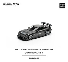 Pop Race Mazda RX7 RE-AMEMIYA Gun Metal 640255 1/64 picture