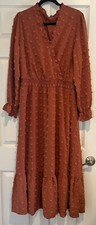 Women's Sienna Maxi Dress Long Sleeves Size XL picture