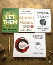 Atomic Habits, Psychology of Money, Don't Believe , Let Them, Courage 5 books  picture
