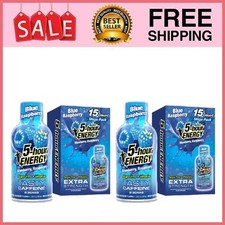 2 Pack 5-hour ENERGY Shot, Extra Strength, Blue Raspberry, 15 Ct Pk picture