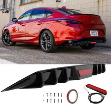 Glossy Black Rear Bumper Diffuser Spoiler w/LED Light For 2023-25 Acura Integra picture