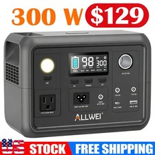ALLWEI 300W 256Wh Portable Power Station for Road Trip/Power Outage Renew picture