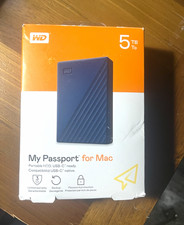 WD My Passport for Mac 5TB USB-C Portable External HDD for Mac Blue picture