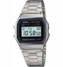 Casio A158WA-1,  7 Year Battery Classic Chronograph Watch, Alarm, Date, NEW picture