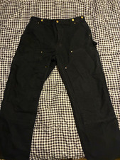 Carhartt B01-BLK Loose Fit Canvas double Knee Pants Black 36x30 ( fits 34x30 ) picture