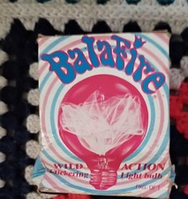 Vintage Balafire Flicker Flame Wild Action Light Bulb w/ Box Tested Working Blue picture
