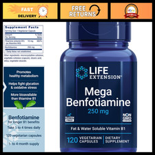 High-Potency Benfotiamine 250mg - 120 Capsules for Energy & Nerve Support picture