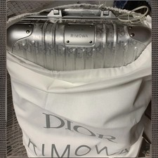 NEW-limited Edition Dior X Rimowa Silver 21” Aluminum Oblique Carry On. picture