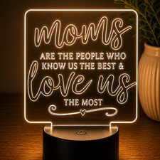 Mom Love Us The Most LED Night Light Mother’s Day Gift Lamp Sign picture