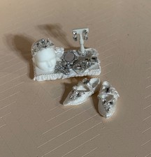 Dollhouse Miniature 1:12 Artisan made Bridal Shoes Set picture