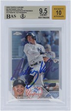 Anthony Volpe New York Yankees Signed 2023 Topps Chrome 4 BAS 9.5/10 Rookie Card picture