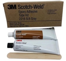 3M Scotch-Weld Epoxy Adhesive 2216, Gray, Part B/A, Tube Kit, DOM: 6/2025 picture