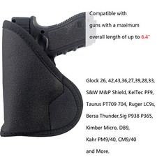 IWB & Pocket Carry Holster Fits Glock 17 19 SR9 S&W 9mm FS9 P22 1911 XD M&P PPQ picture