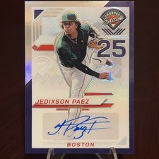 2025 Panini Prospects Edition JEDIXSON PAEZ Purple PRIZM AUTO /125  RED SOX picture
