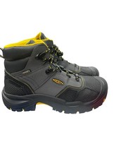 KEEN Utility Men's Logandale Mid Steel Toe WP Work Shoe Raven/Black Size 8 D picture