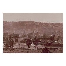 1898 Portland Oregon Print Downtown Riverfront Panorama Pacific Northwest picture