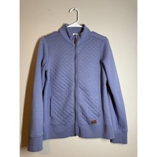 L.L.Bean Women's Quilted Full-Zip Sweatshirt Jacket – Periwinkle Blue (Size S) picture