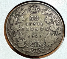 1929  CANADA 50 CENTS SILVER BETTER COIN picture