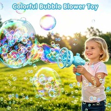 Kids Giant Bubble Gun Automatic Bubble Blower Toy with Bubble Tray & Solution picture