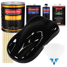 Jet Black Gallon URETHANE BASECOAT CLEARCOAT Car Auto Paint Kit picture