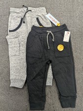 2 Pack: Cat & Jack Pull On Pants, gray/black, Size 2T, Reinforced Knee-B8P3 7642 picture