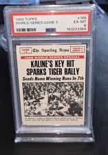1969 Topps Baseball #166 World Series Game 5 / PSA 6 EX-MT / Al Kaline picture