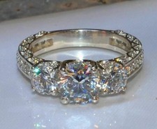 3.00 Ct Round Cut Lab Created Diamond Wedding Ring 14K White Gold picture