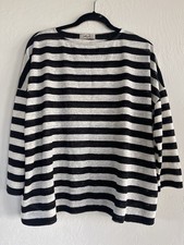 ICHI Antiquities Tee NWOT Black/White stripe O/S picture