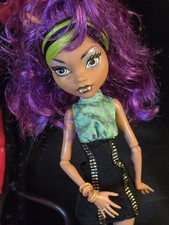 Vtg 2008 2011 MH Monster High Clawdeen Wolf Sister Pack Doll Purple/Green hair picture