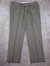 Armani Collezioni Pants Mens 34 Beige Flat Front Wool Suit Dress Slacks Formal picture