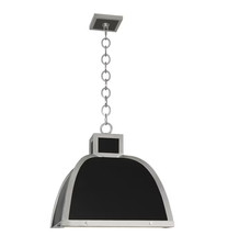Robert Abbey Ranger 3 Light Pendant, Matte Black/Polished Nickel - 1446 picture
