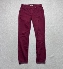 Lila Ryan Jeans Womens 25 Low Rise Skinny Burgundy Wash Stretch Denim picture