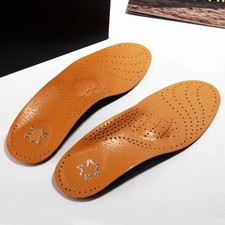 Orthotic Insoles Arch Support Flat Feet PU Leather Orthopedic Shoe Inserts picture