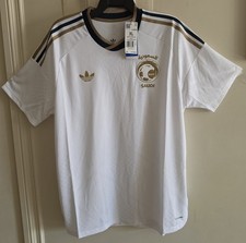 adidas Saudi Arabia 26 Away Authentic Soccer Jersey  White Gold Black Size XL picture