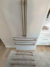 GE Cafe 4-Piece Refrigerator Handle Kit - Brushed Bronze CXQB4H4PNBZ picture