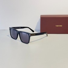 Tom Ford TF906 Black Frame Black Lens Sunglasses Square Luxury New w/ Box picture