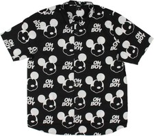 Neff Disney Men's Oh Boy Mickey Face Allover Print Button-Down Shirt New picture