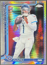 Topps 2025 Chrome Cam Ward RC Pulsar Refractor #314 Tennessee Titans picture