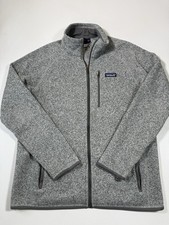 Patagonia Better Sweater Mens Large Gray Full Zip Fleece Hiking Embroidered Logo picture